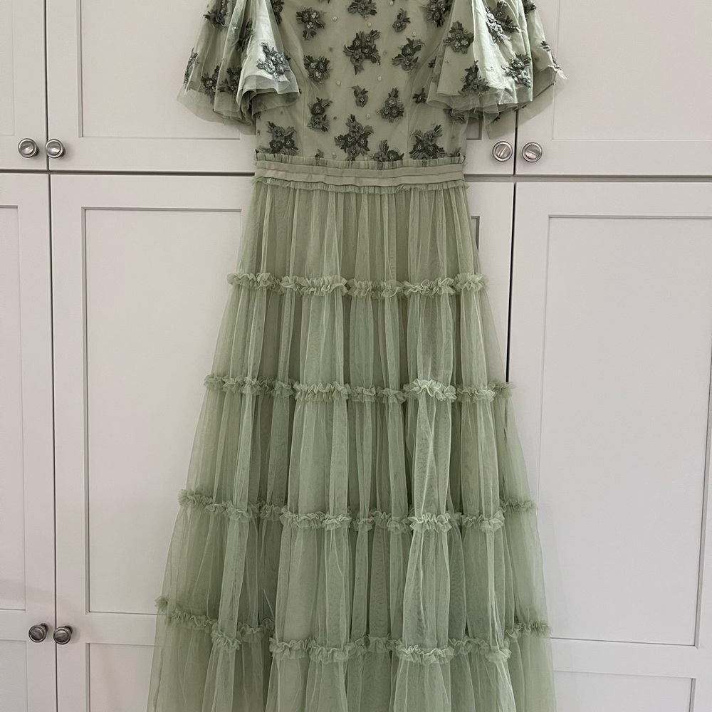 LIKE NEW Sage Anastasia Dress, Rare & Sold Out